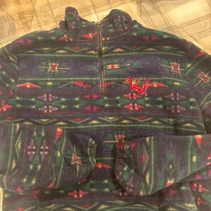 Patterned Half-Zip Sweater